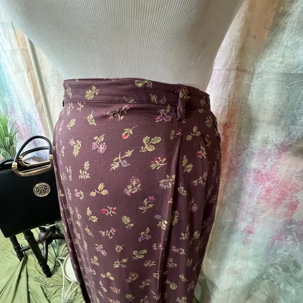 📌Eddie Bauer Floral Maxi Plus Size Rayon Skirt with Pockets - Picture 7 of 15